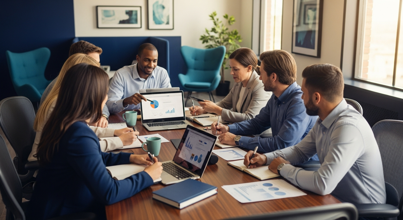Business team strategy meeting